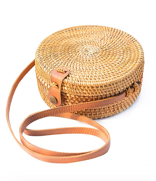 woven circle bag