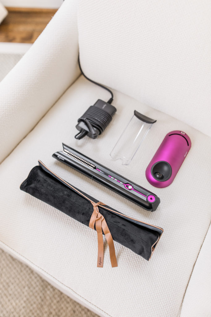 dyson corrale straightener with charging stand and charge cord