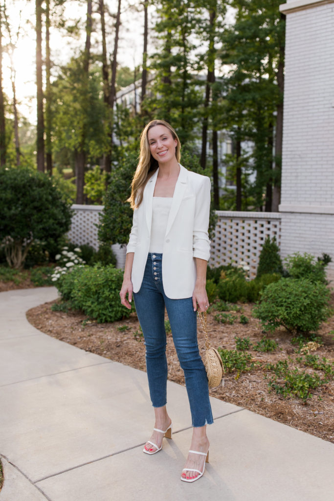 What to Wear with a White Blazer: 7 Outfit Ideas | Natalie Yerger