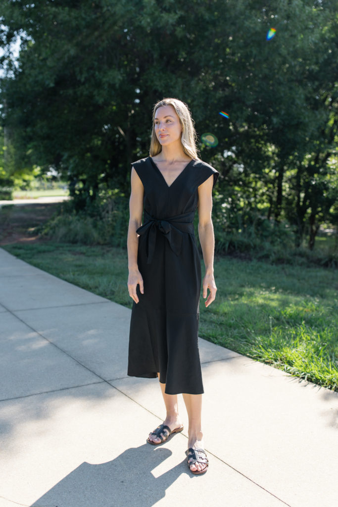 black summer dress outfit