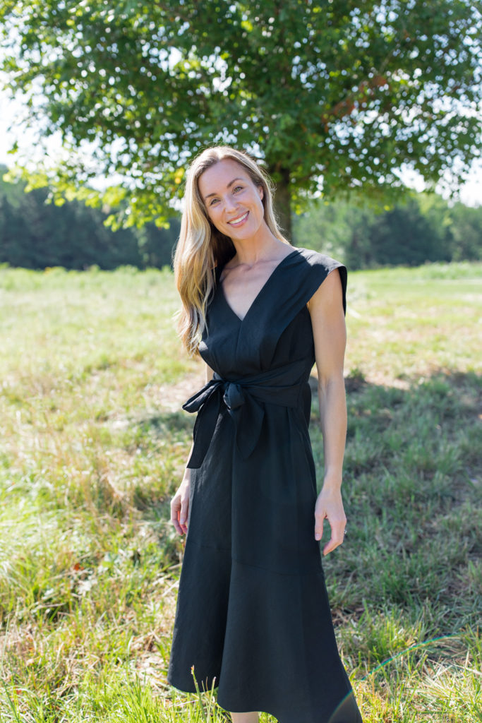 how to style a black dress for summer