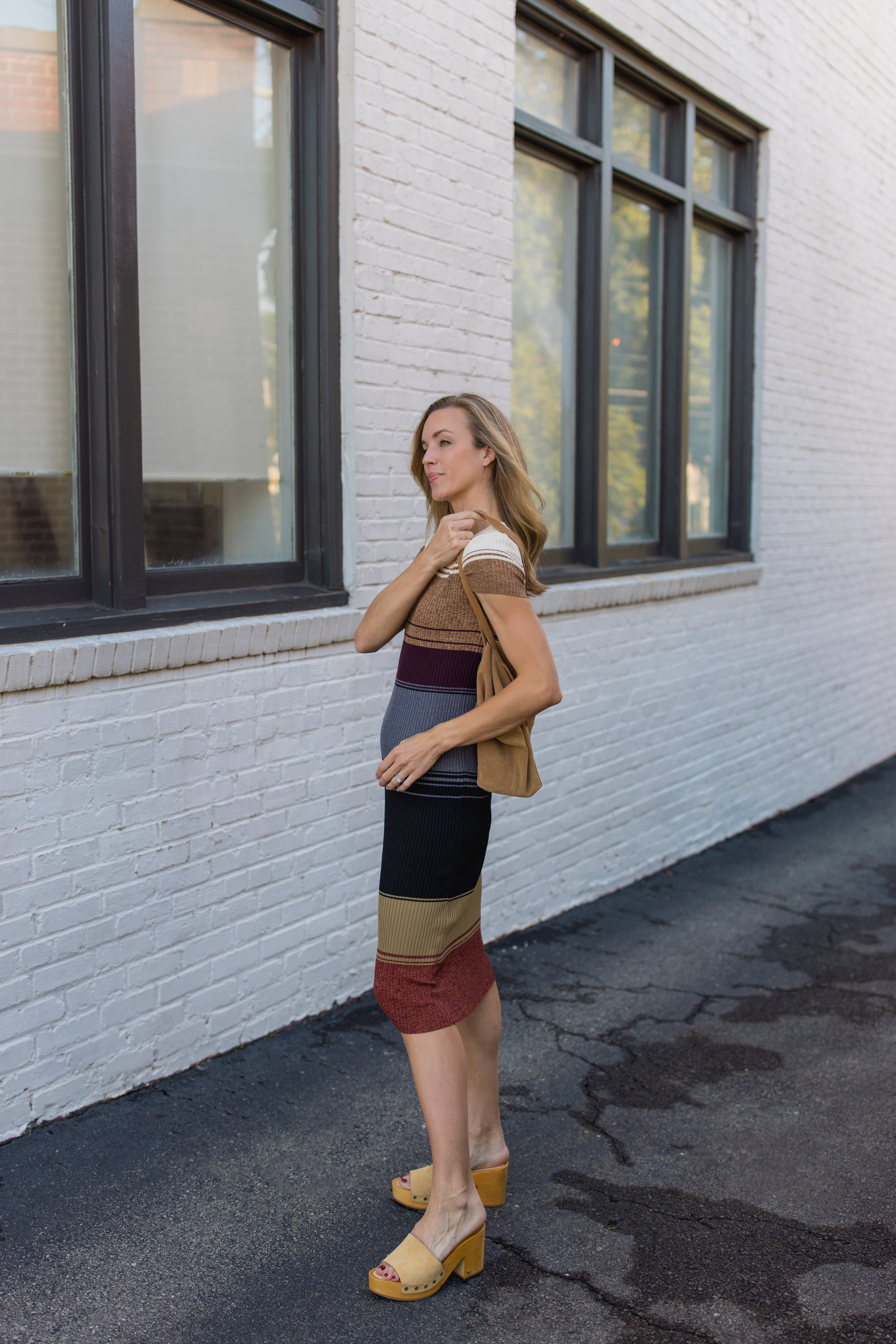 strapless open back dress Wide Rib Dress Ecru main image 1