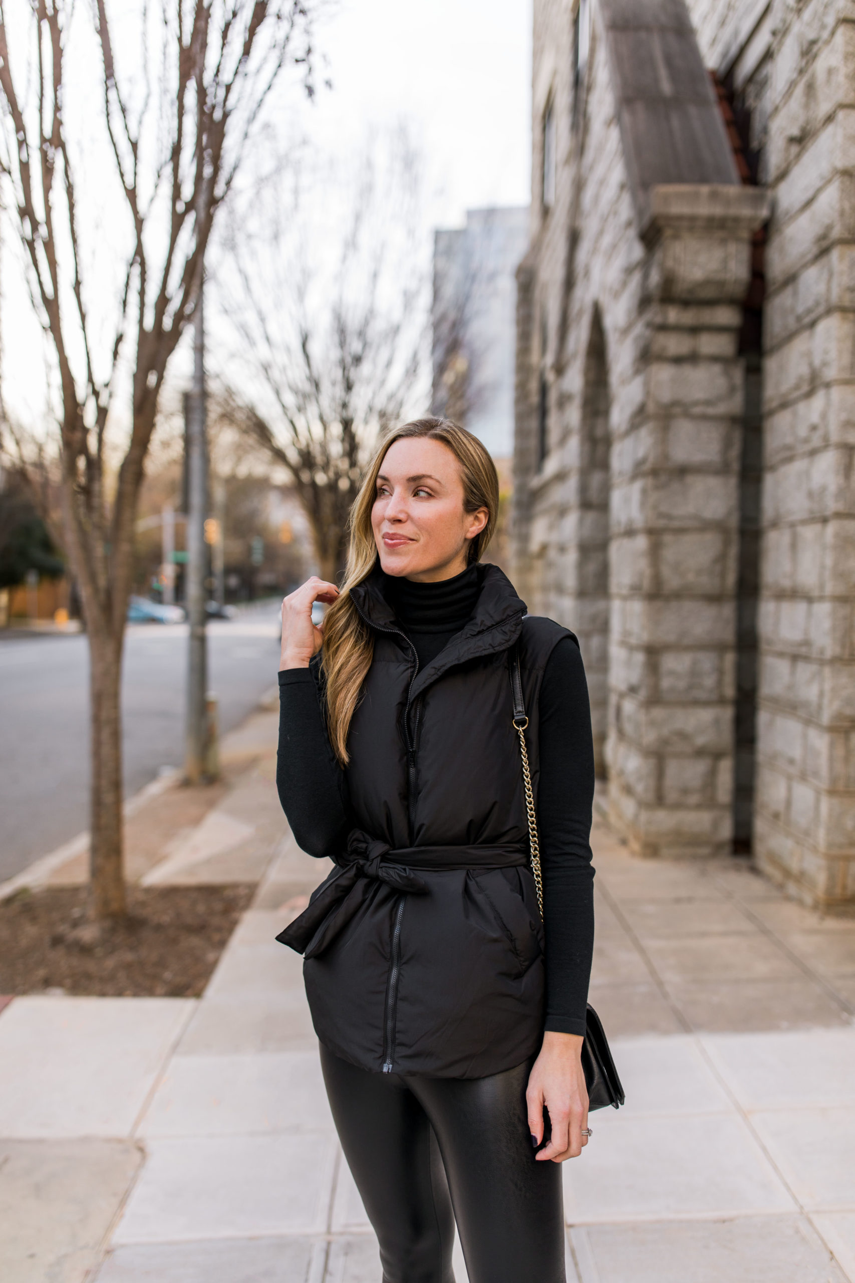 how to wear a black turtleneck in the winter