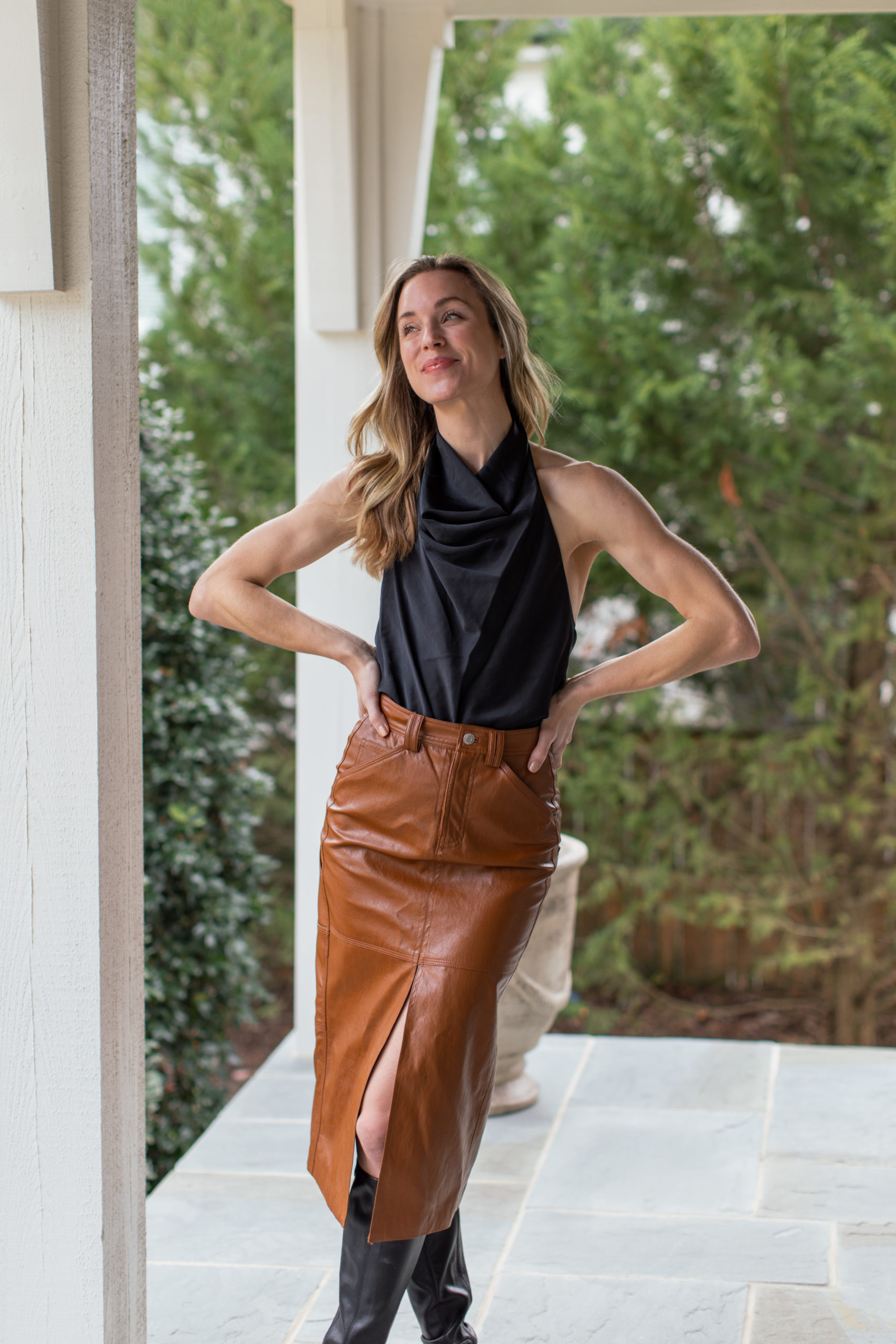 Leather Midi Skirts + How to Style Them
