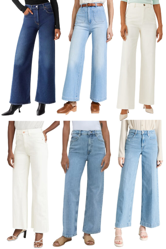 spring summer 2023 fashion trends wide leg jeans