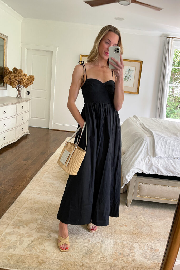 black summer dress review and try on