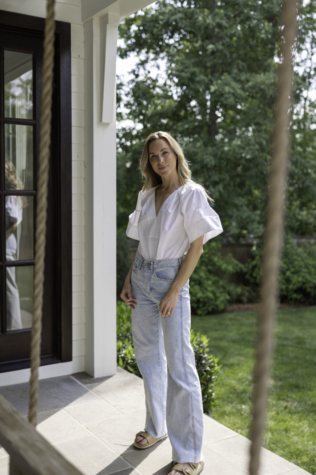 a-classic-combination-white-blouse-and-jeans-natalie-yerger