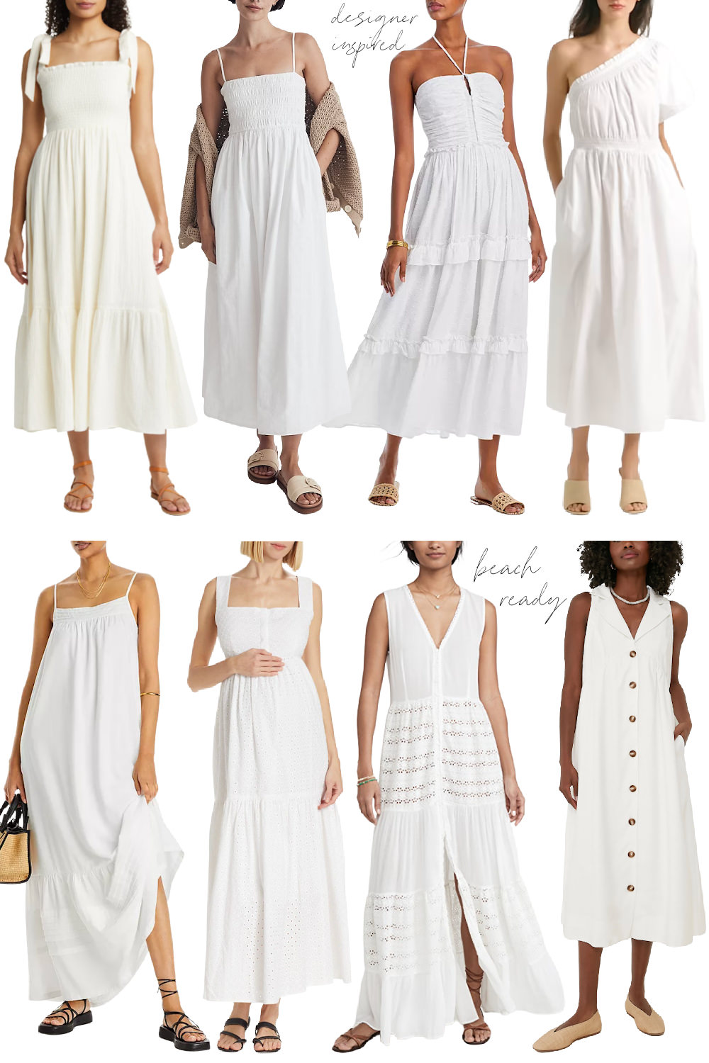 budget friendly white summer dresses