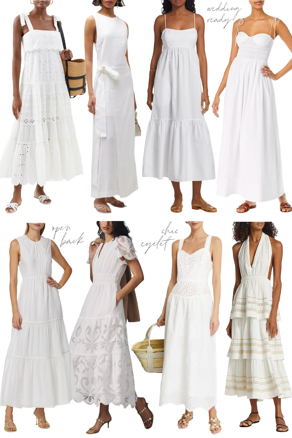 designer and contemporary white summer dresses