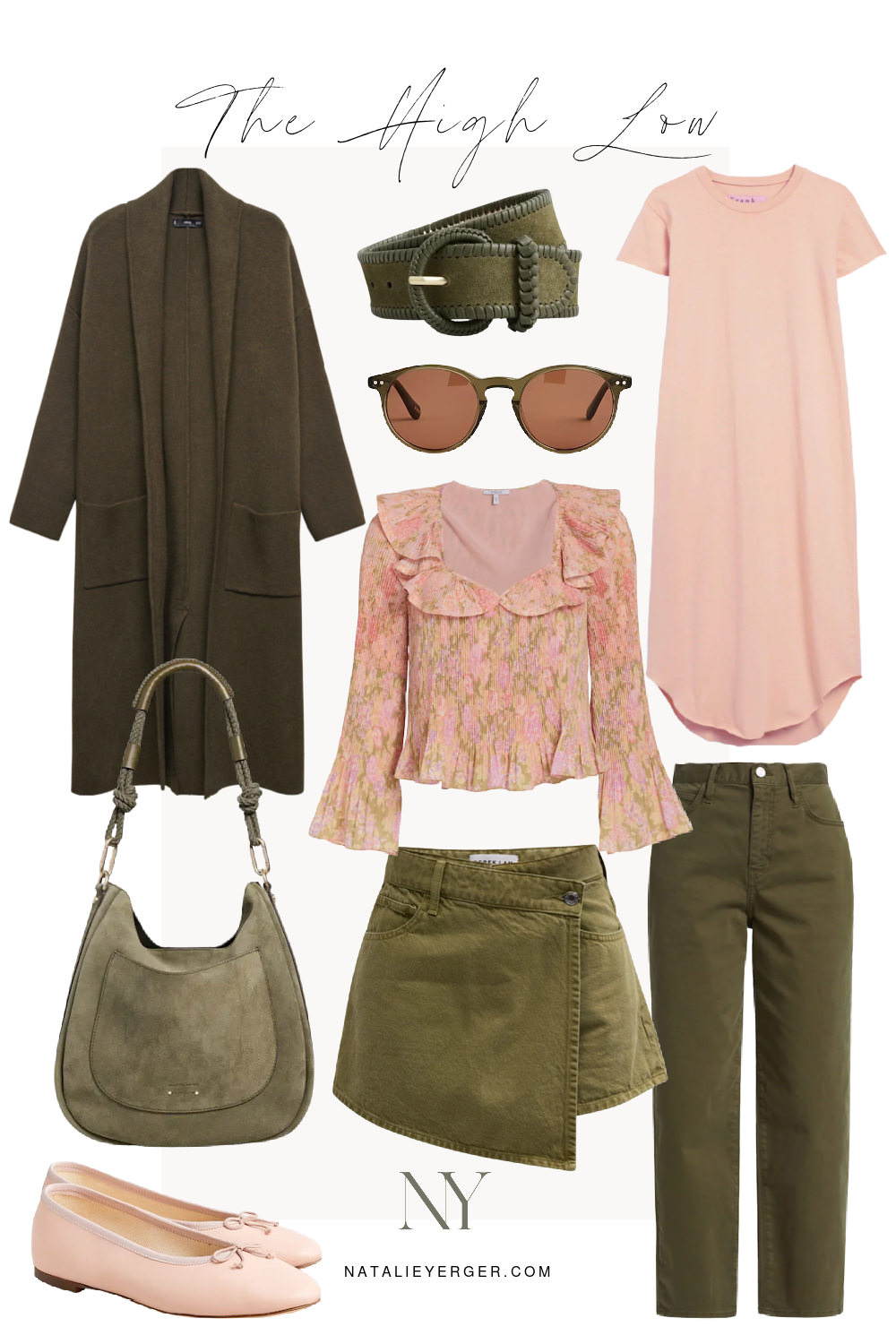 The High/Low: Olive & Blush