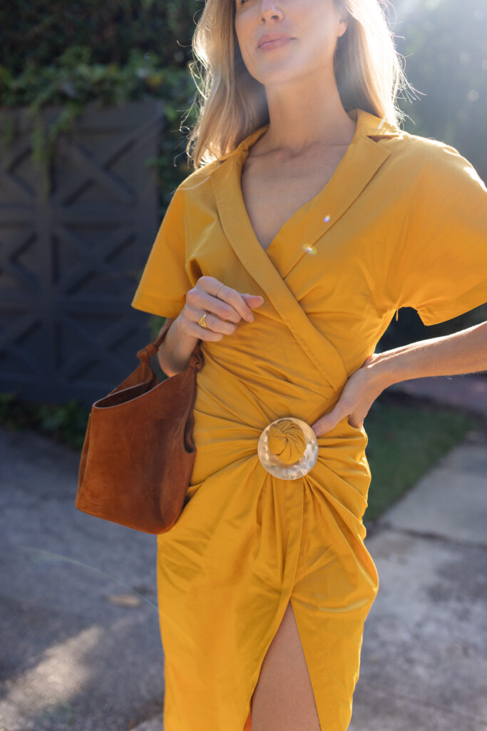 Yellow dress for fall