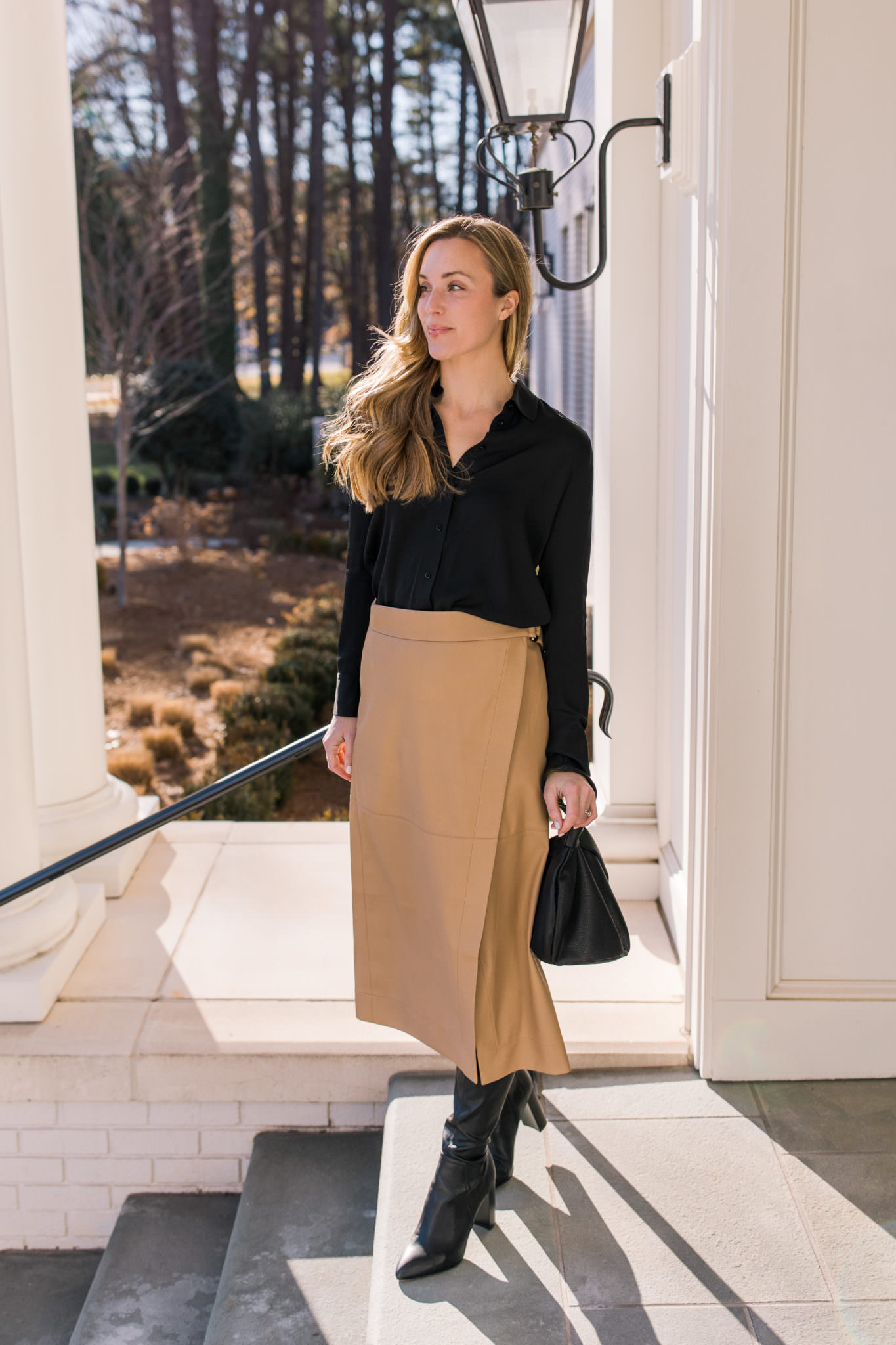 Camel Skirt Outfit