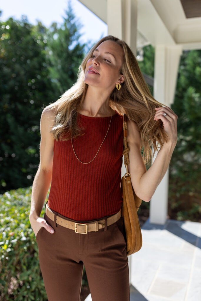 Sleeveless Ribbed Top for fall